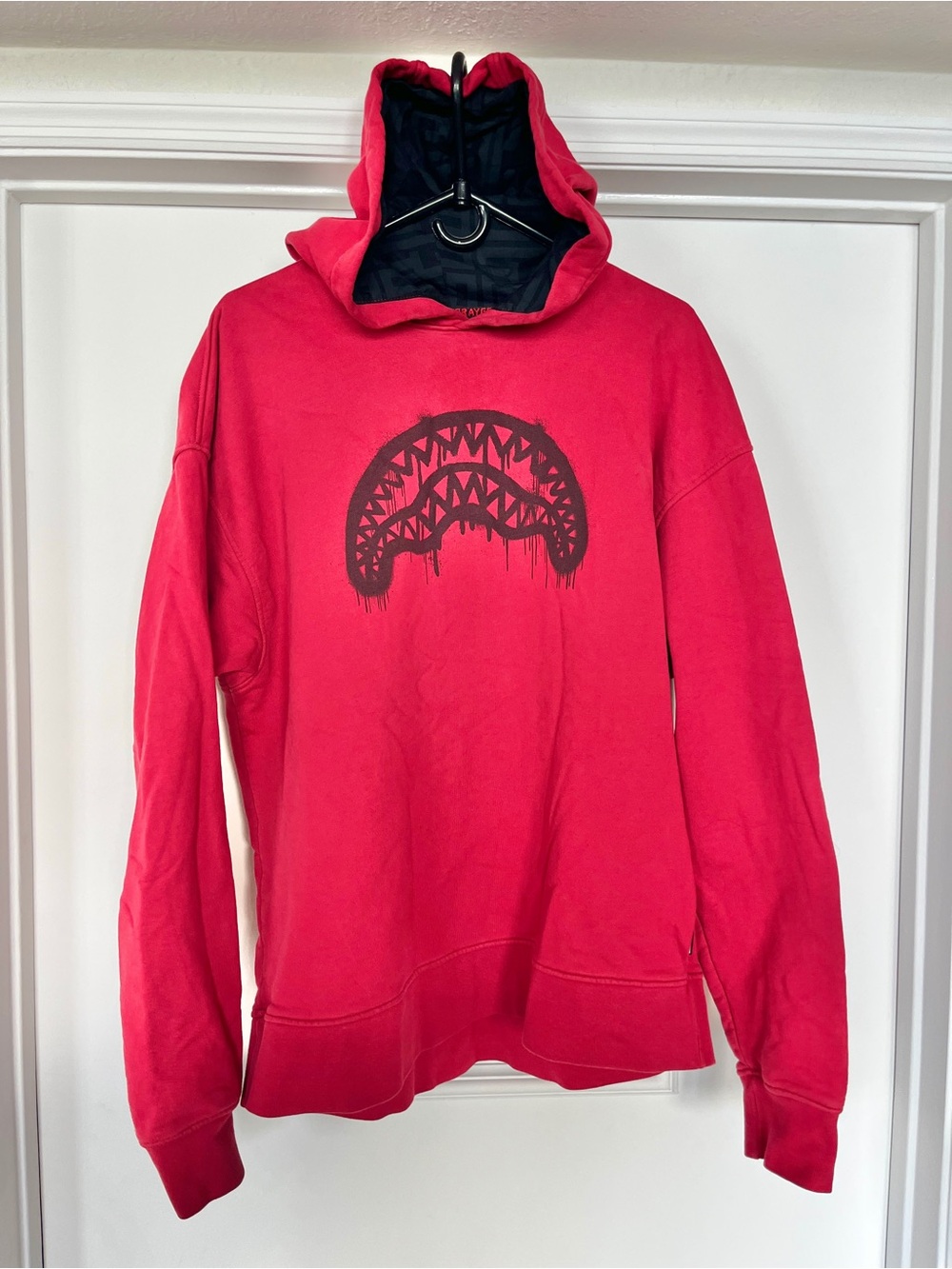 Sprayground Gray Shark-Mouth full zip limited edition Hoodie Size XL
